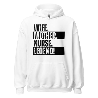 Nurse Mom Hoodie RN Legend Wife Sweatshirt Funny Healthcare Life - Inken Image