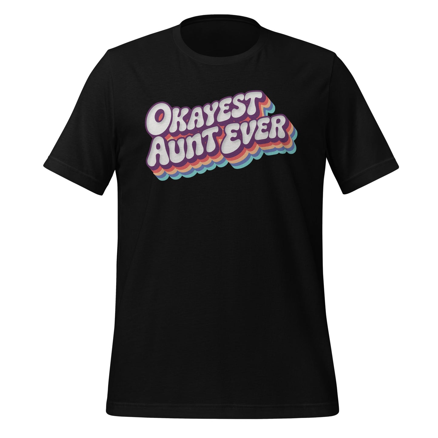 Okayest Aunt Ever Retro Typography T-Shirt - Inken Image