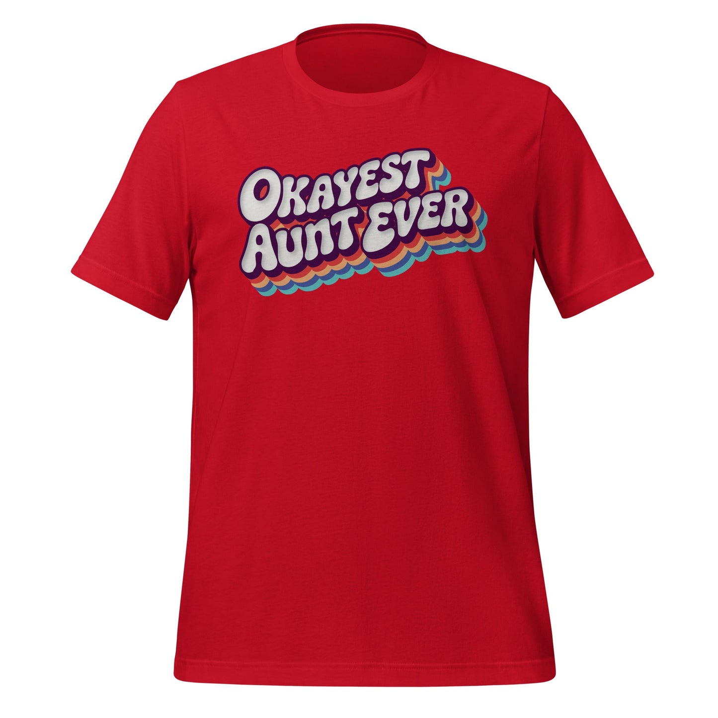 Okayest Aunt Ever Retro Typography T-Shirt - Inken Image