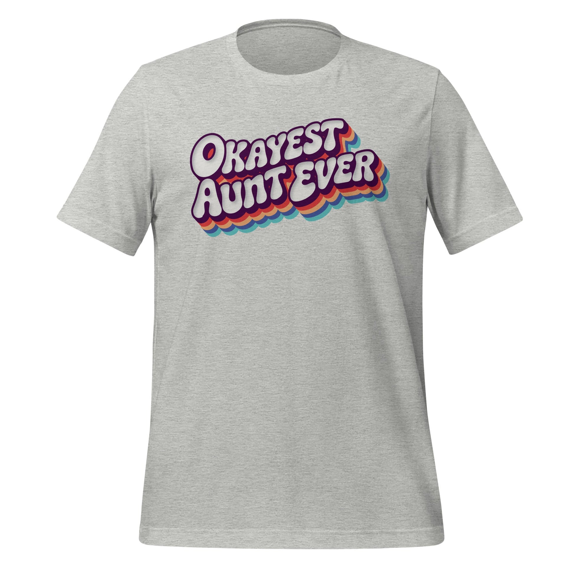 Okayest Aunt Ever Retro Typography T-Shirt - Inken Image