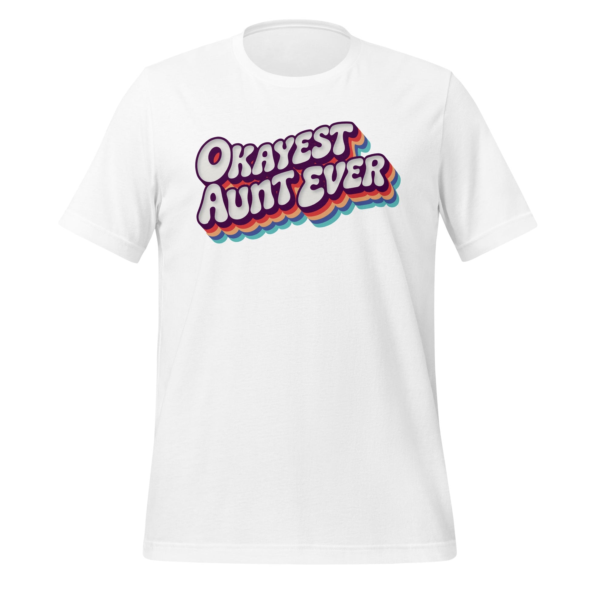 Okayest Aunt Ever Retro Typography T-Shirt - Inken Image