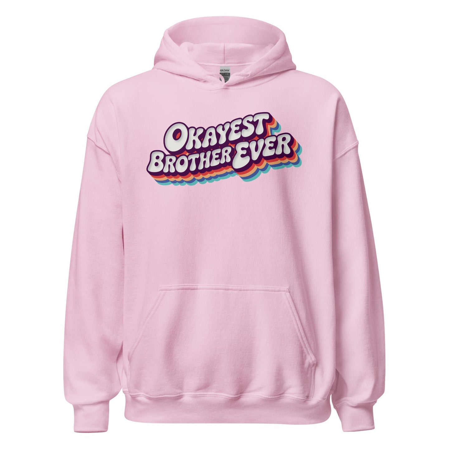 Okayest Brother Ever Retro Typography Hoodie - Inken Image