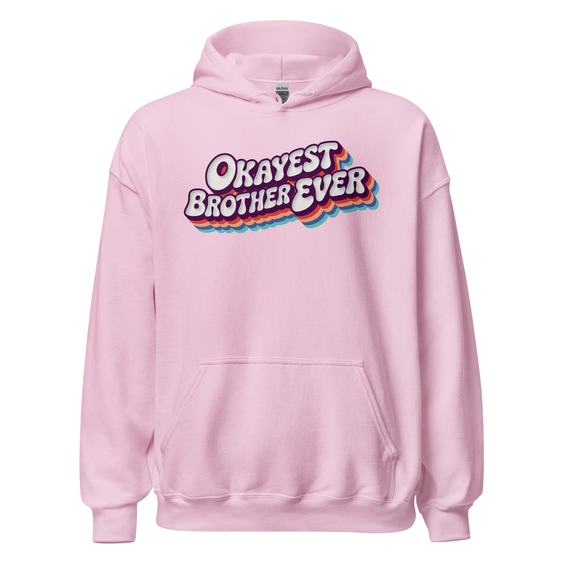 Okayest Brother Ever Retro Typography Hoodie - Inken Image