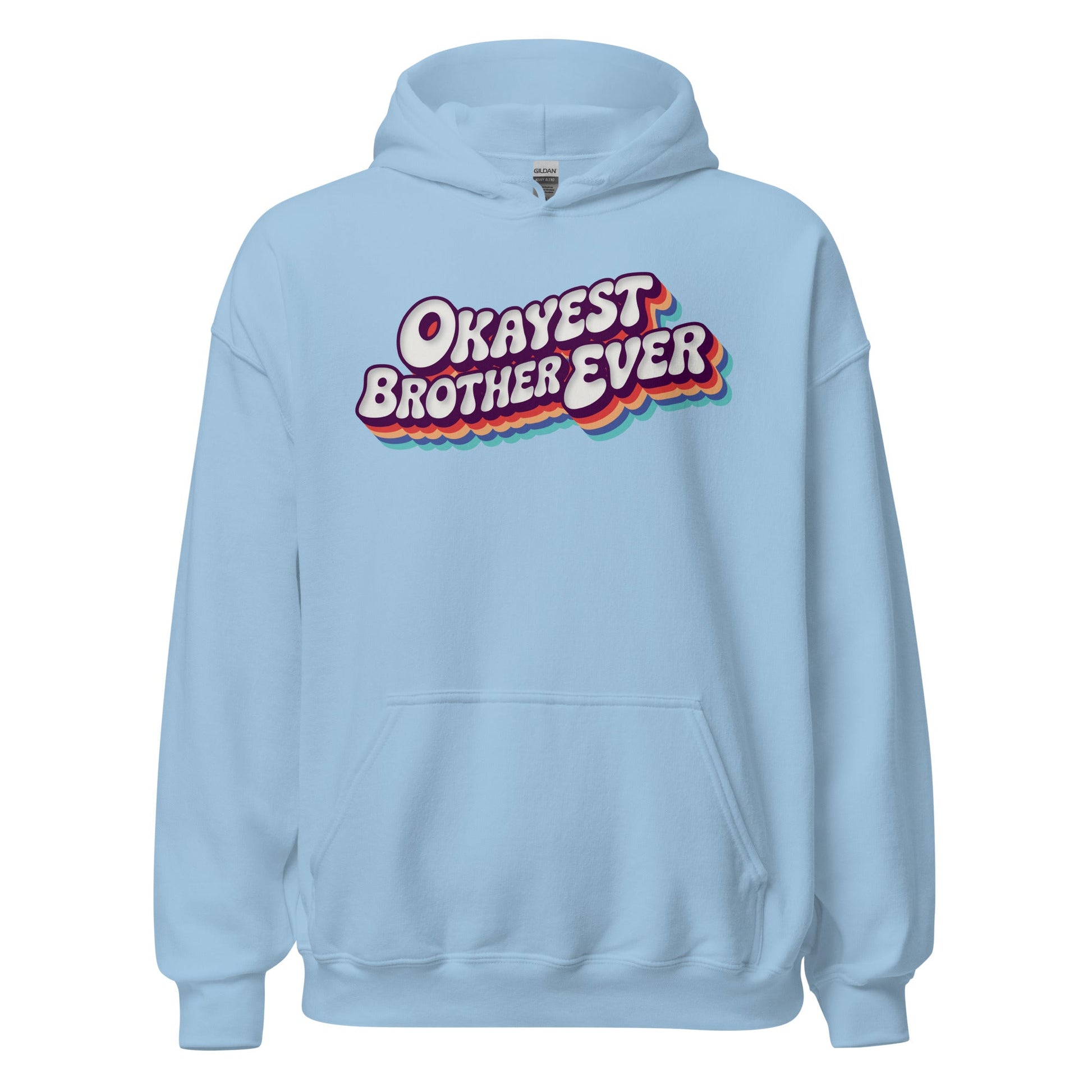 Okayest Brother Ever Retro Typography Hoodie - Inken Image