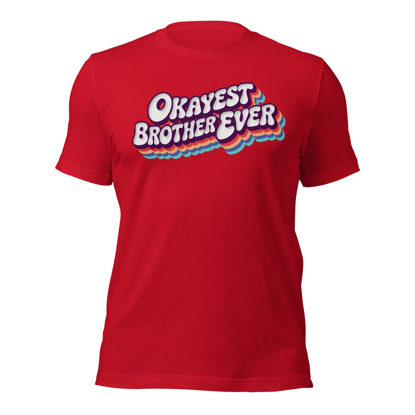 Okayest Brother Ever Retro Typography T-Shirt - Inken Image