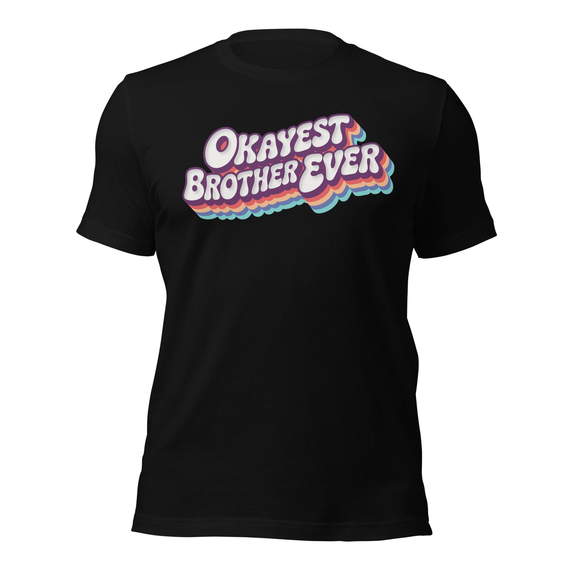Okayest Brother Ever Retro Typography T-Shirt - Inken Image