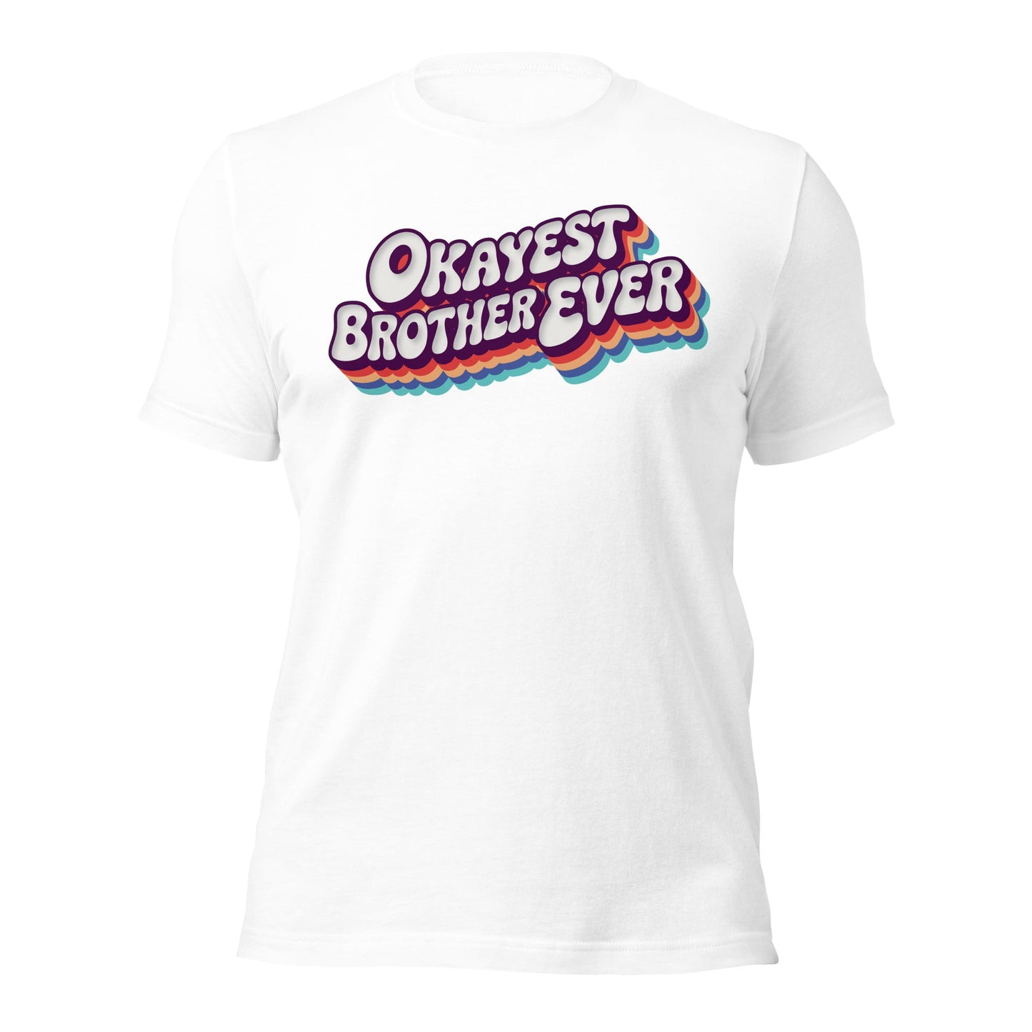 Okayest Brother Ever Retro Typography T-Shirt - Inken Image