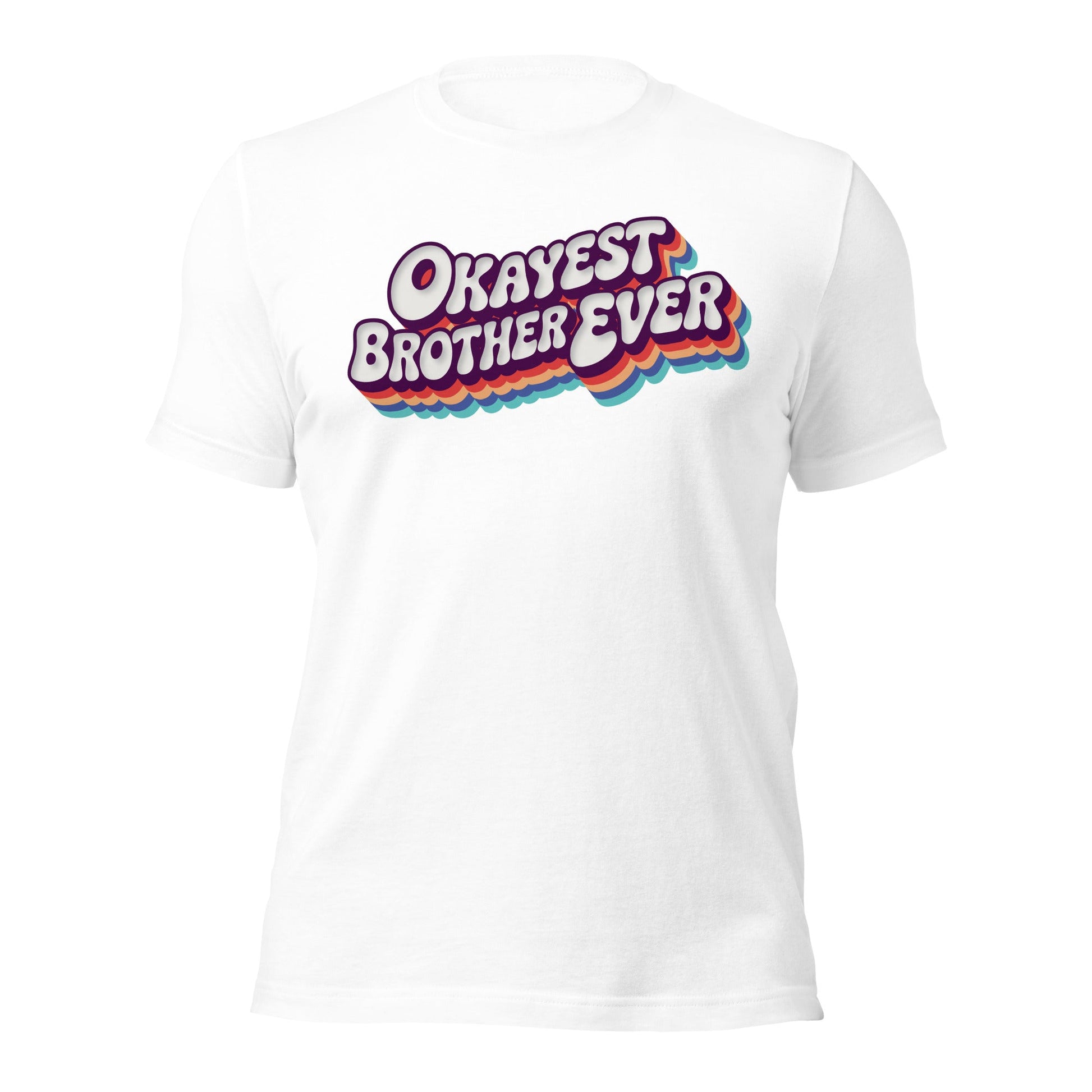 Okayest Brother Ever Retro Typography T-Shirt - Inken Image