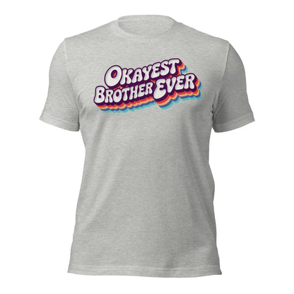 Okayest Brother Ever Retro Typography T-Shirt - Inken Image