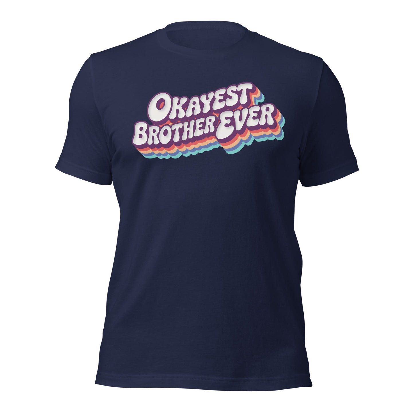 Okayest Brother Ever Retro Typography T-Shirt - Inken Image