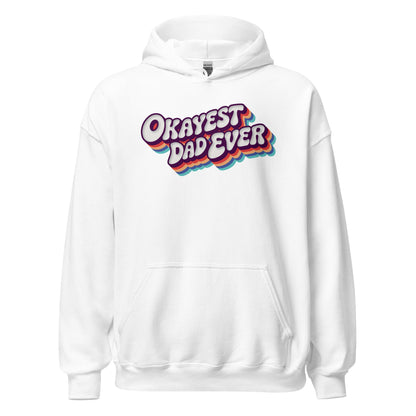 Okayest Dad Ever Retro Typography Hoodie - Inken Image