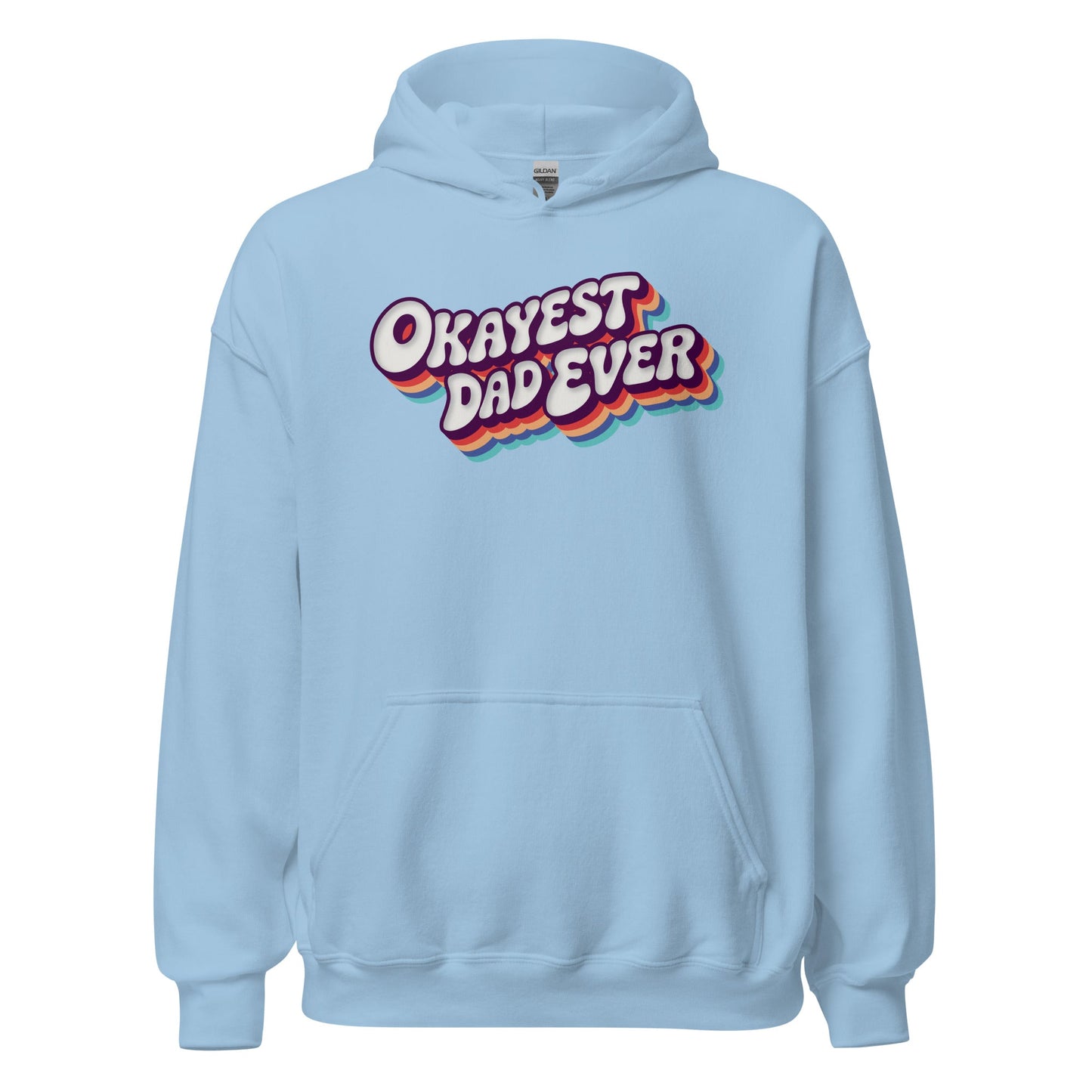 Okayest Dad Ever Retro Typography Hoodie - Inken Image