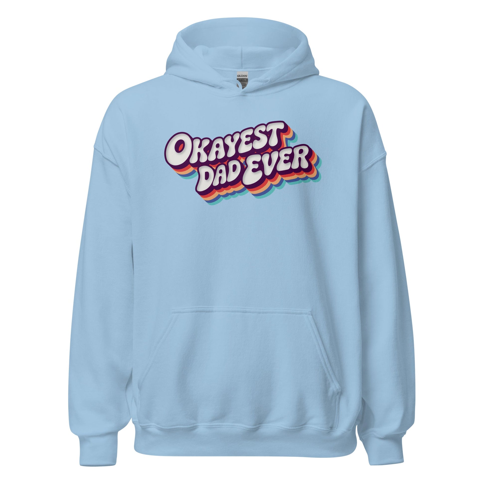 Okayest Dad Ever Retro Typography Hoodie - Inken Image