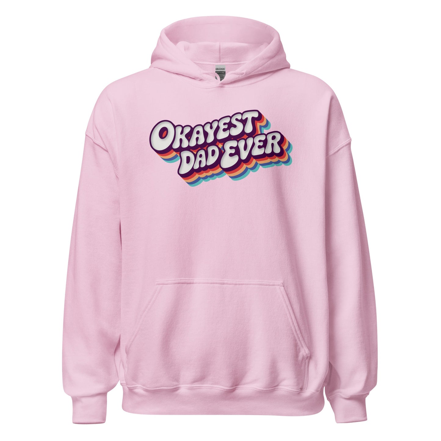 Okayest Dad Ever Retro Typography Hoodie - Inken Image