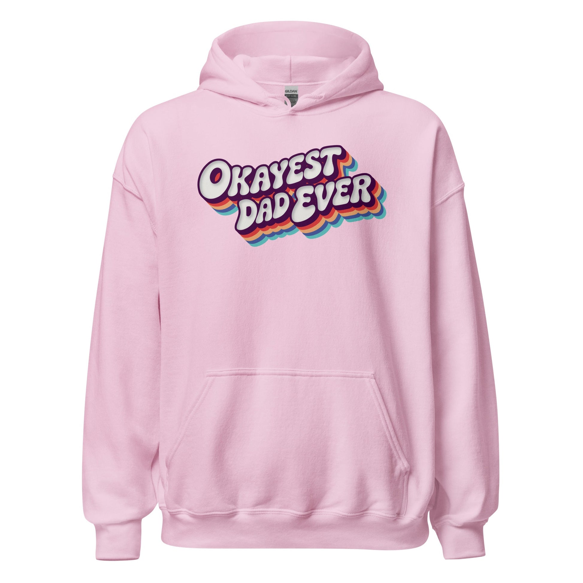Okayest Dad Ever Retro Typography Hoodie - Inken Image