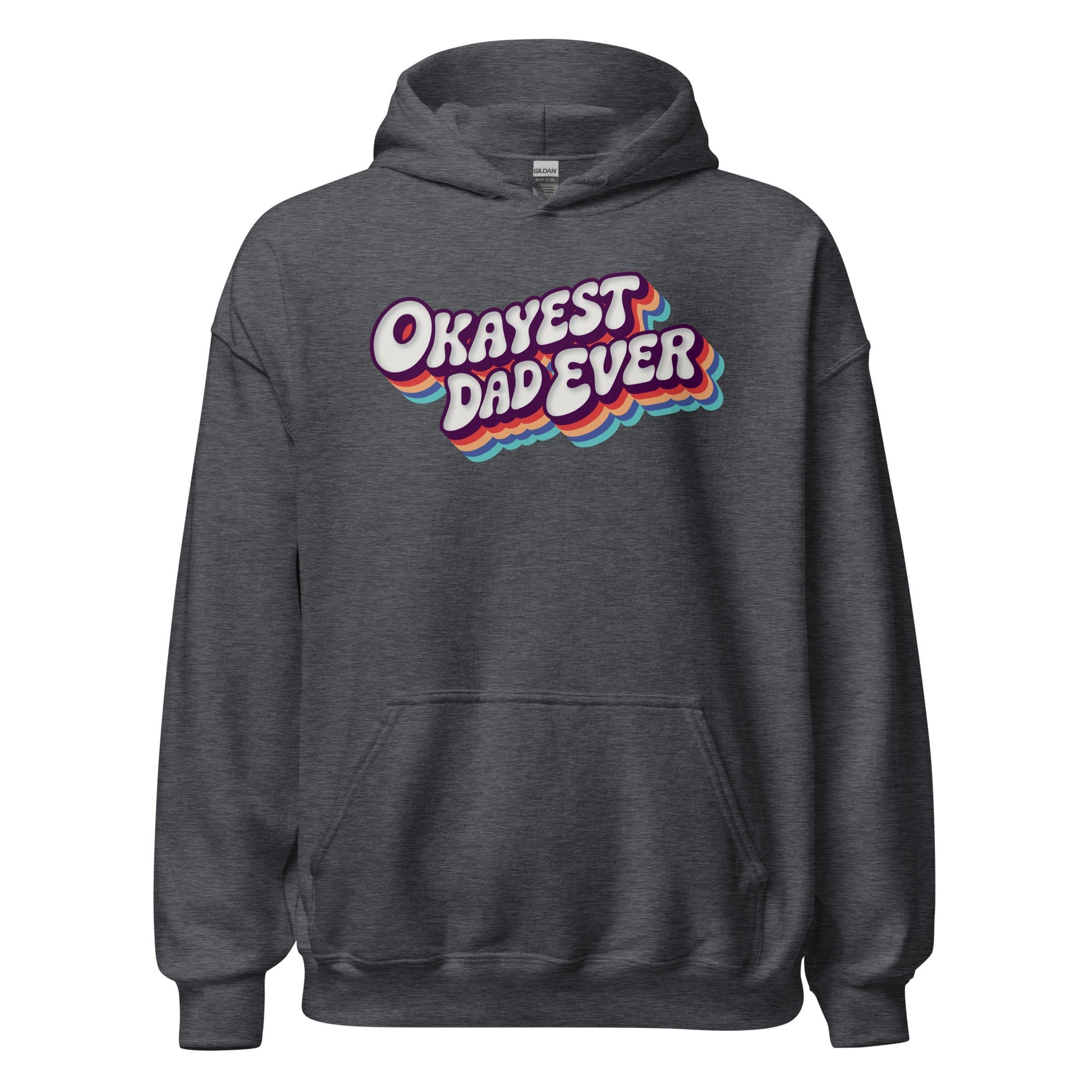 Okayest Dad Ever Retro Typography Hoodie - Inken Image