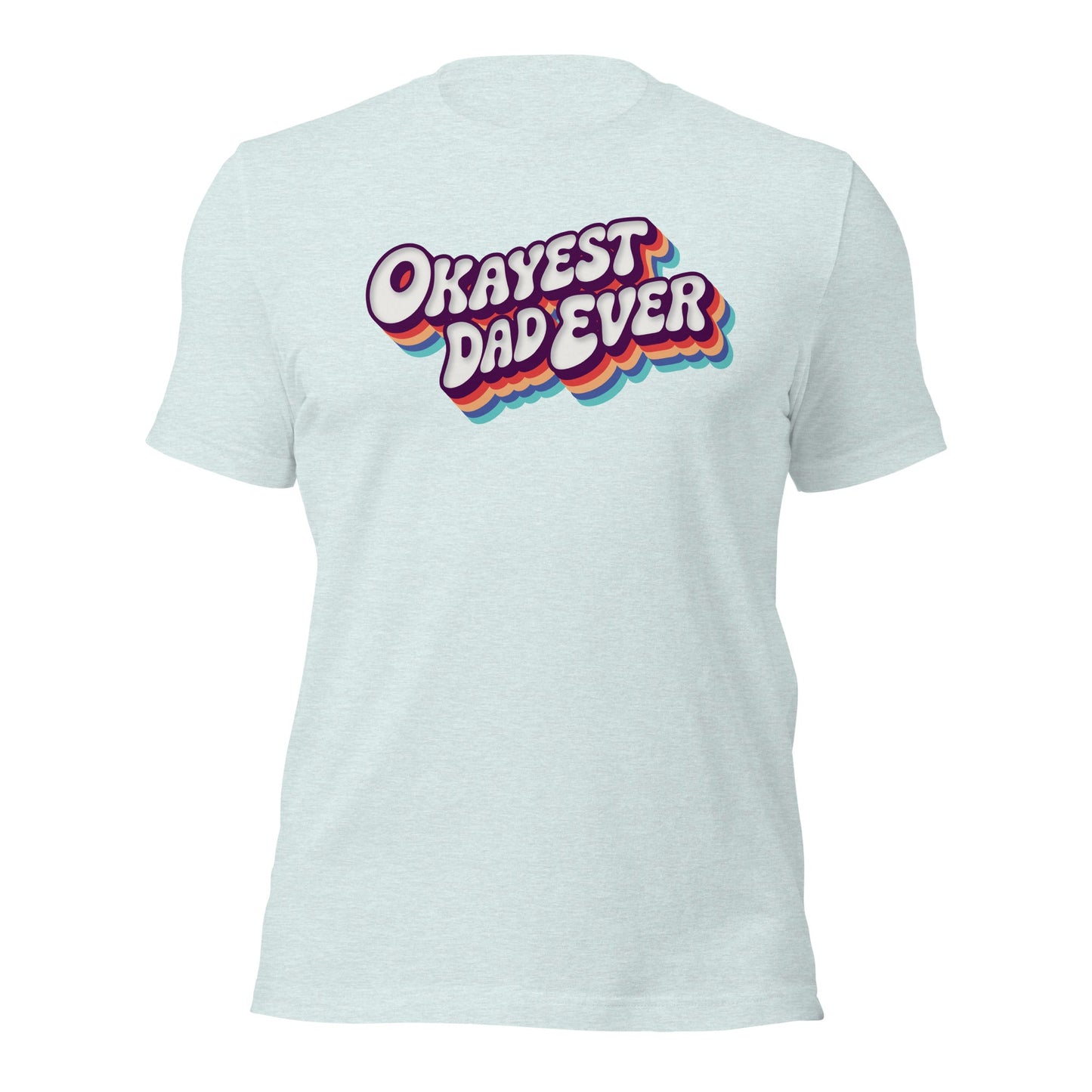 Okayest Dad Ever Retro Typography T-Shirt - Inken Image
