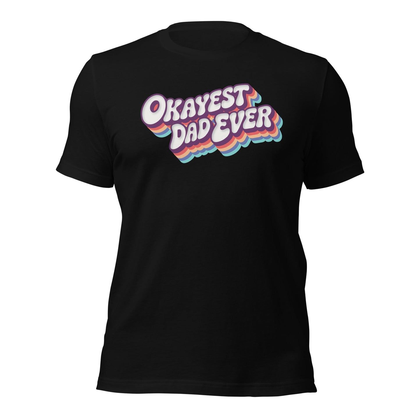 Okayest Dad Ever Retro Typography T-Shirt - Inken Image
