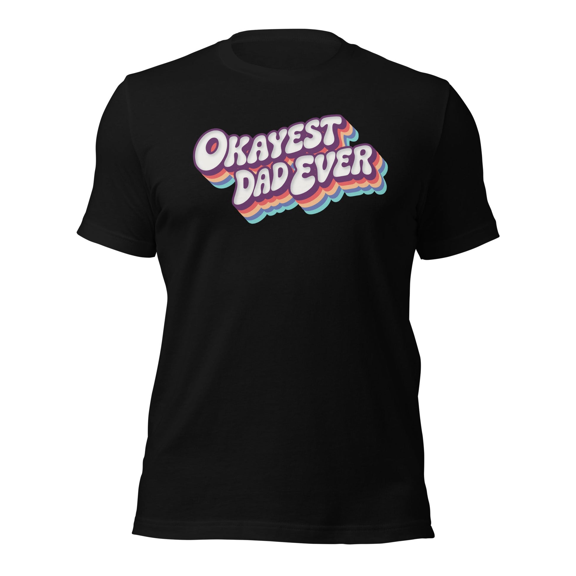 Okayest Dad Ever Retro Typography T-Shirt - Inken Image