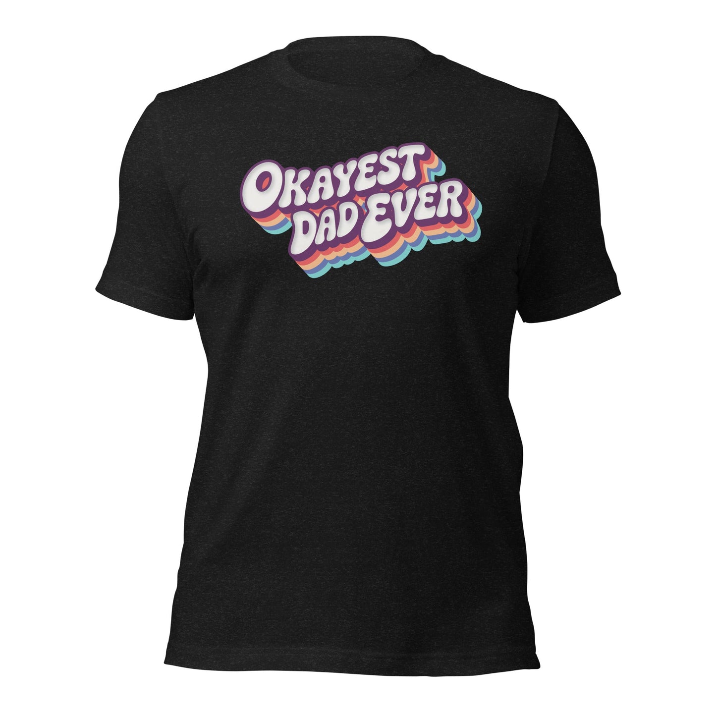 Okayest Dad Ever Retro Typography T-Shirt - Inken Image