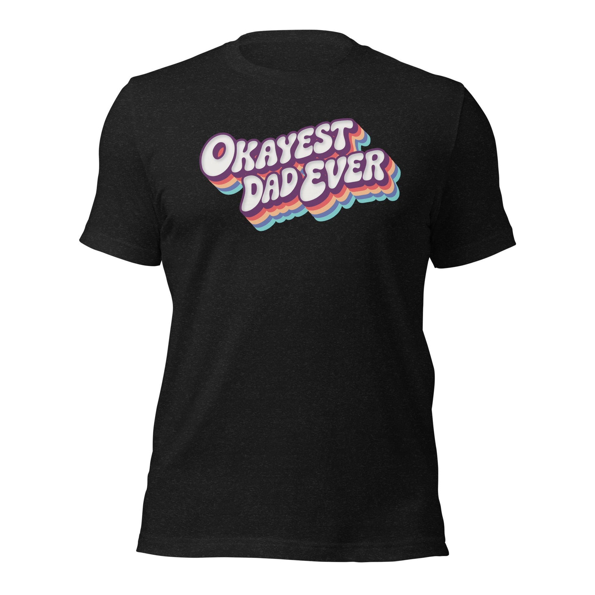 Okayest Dad Ever Retro Typography T-Shirt - Inken Image