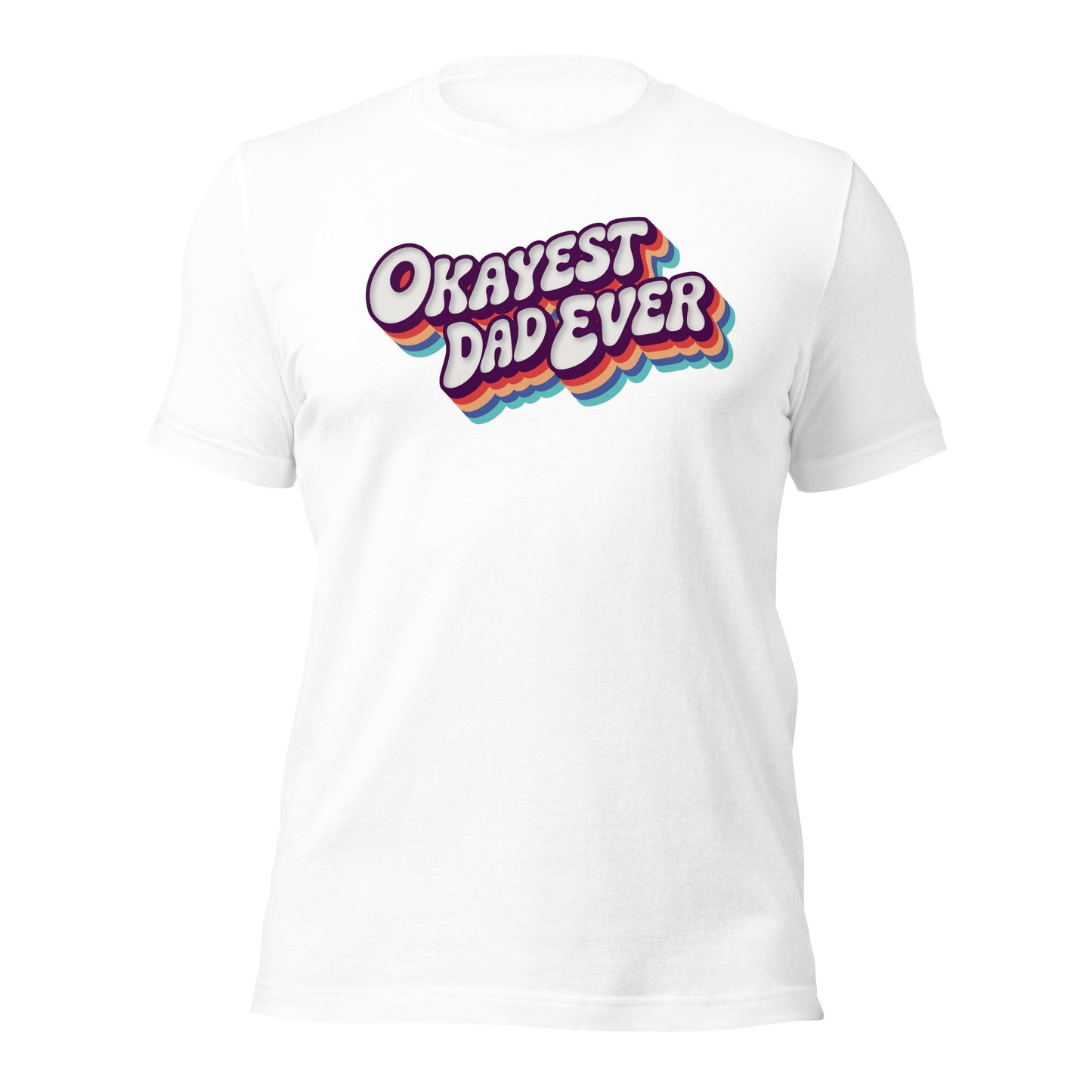 Okayest Dad Ever Retro Typography T-Shirt - Inken Image