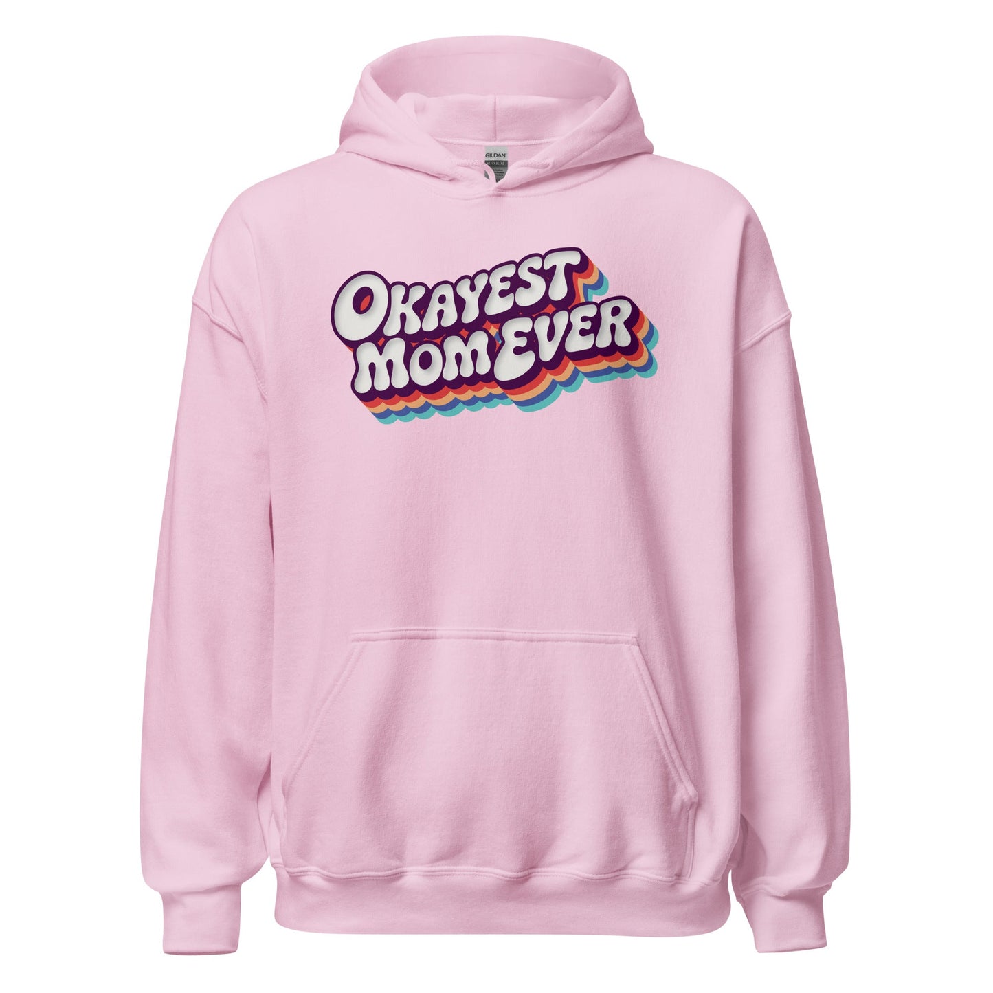 Okayest Mom Ever Retro Typography Hoodie - Inken Image