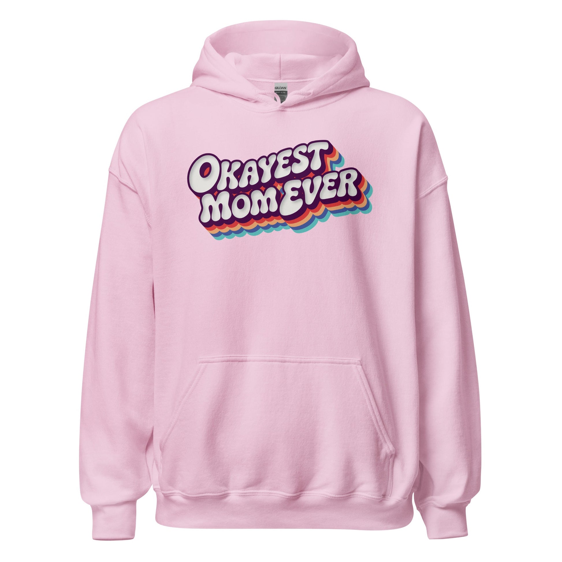 Okayest Mom Ever Retro Typography Hoodie - Inken Image