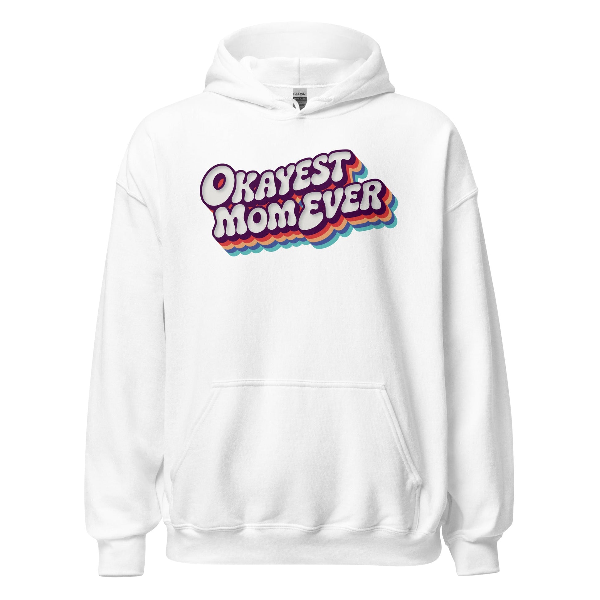 Okayest Mom Ever Retro Typography Hoodie - Inken Image