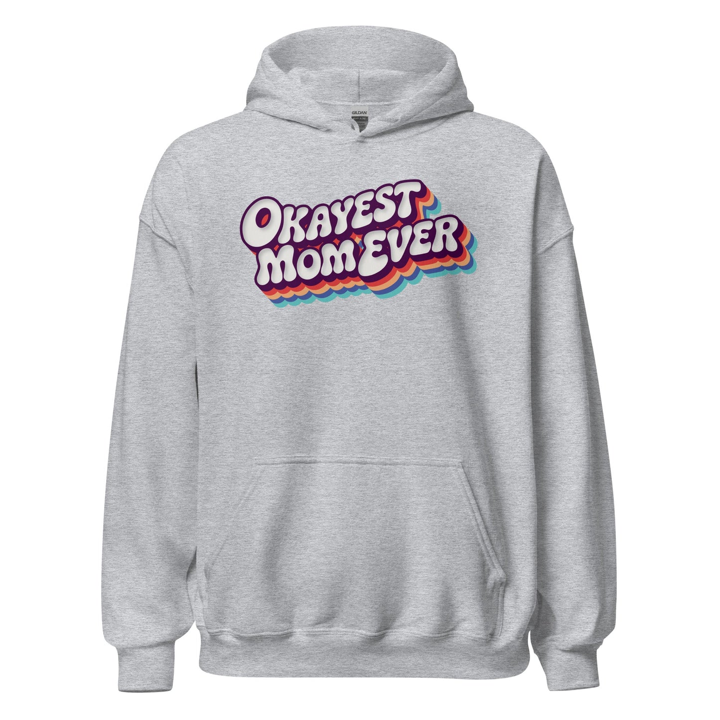Okayest Mom Ever Retro Typography Hoodie - Inken Image