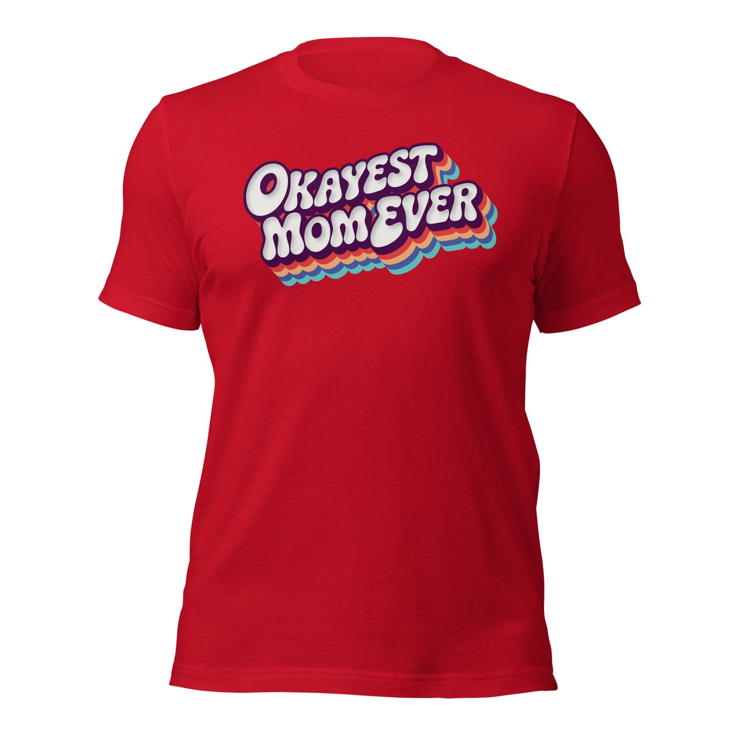 Okayest Mom Ever Retro Typography T-Shirt - Inken Image