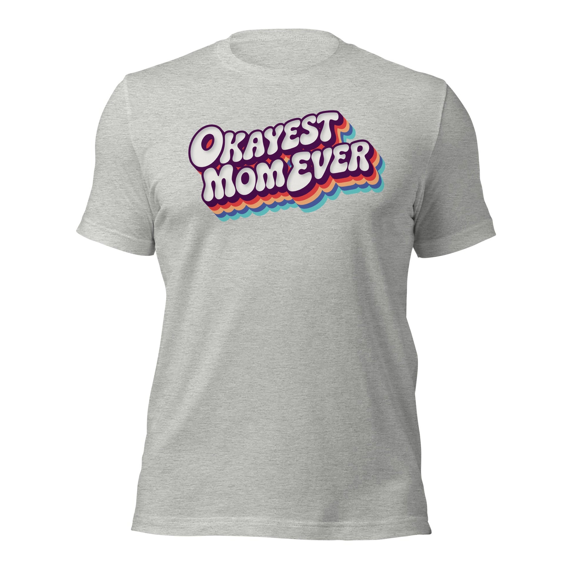 Okayest Mom Ever Retro Typography T-Shirt - Inken Image