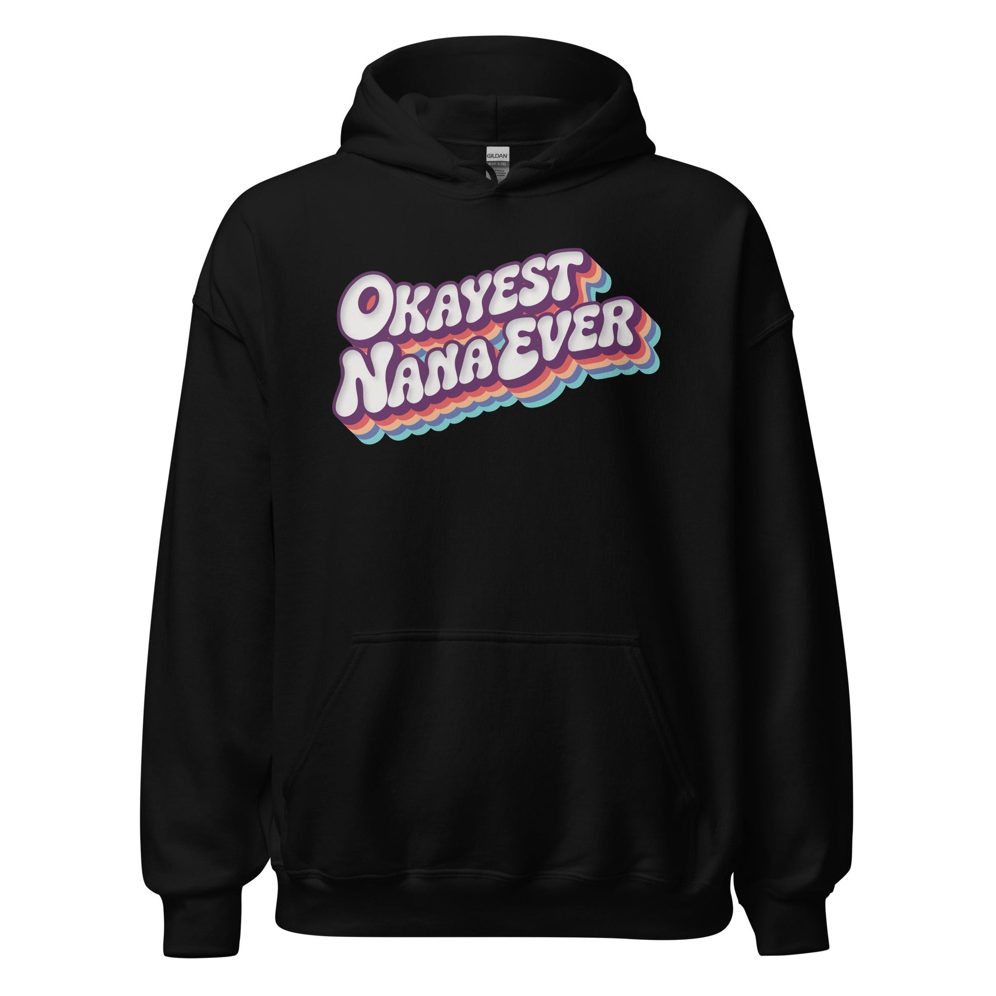 Okayest Nana Ever Retro Typography Hoodie - Inken Image