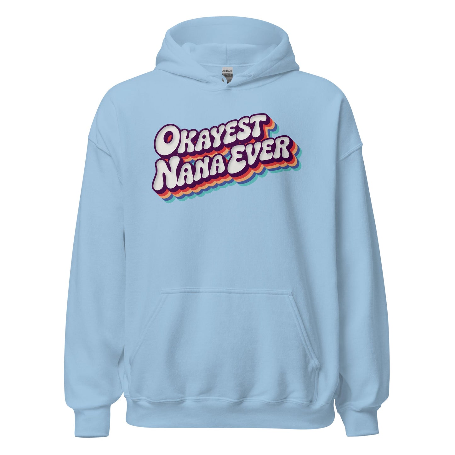Okayest Nana Ever Retro Typography Hoodie - Inken Image