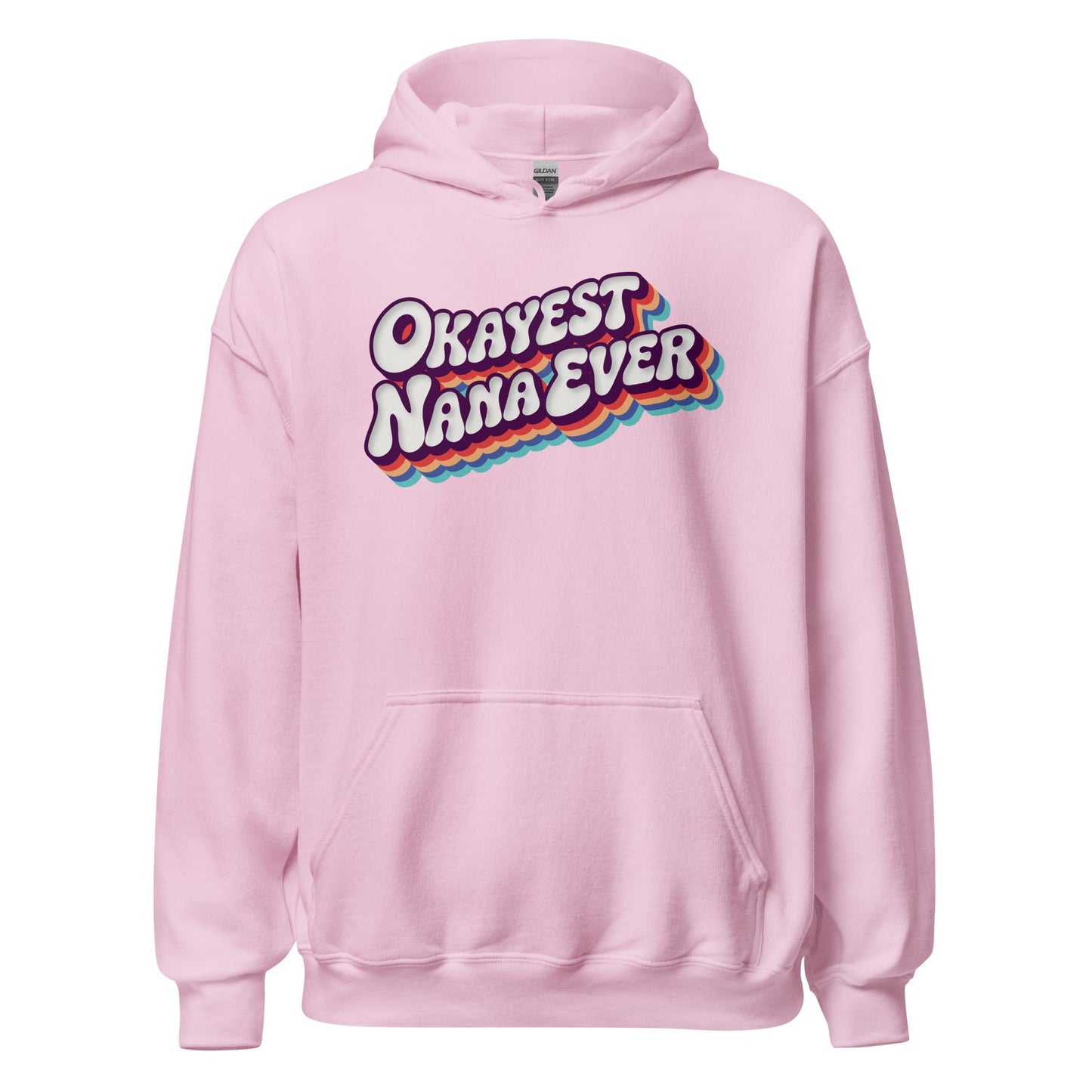 Okayest Nana Ever Retro Typography Hoodie - Inken Image