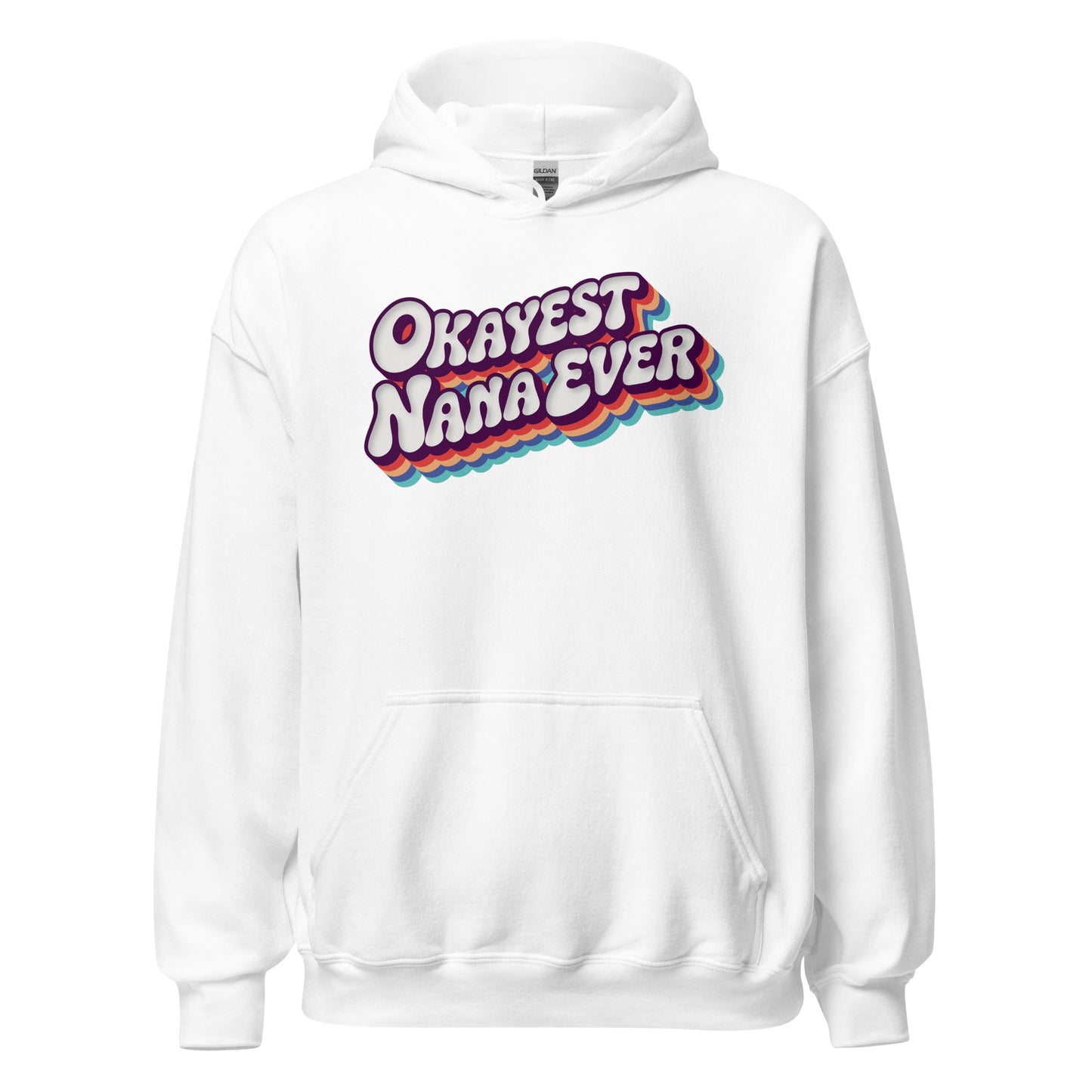 Okayest Nana Ever Retro Typography Hoodie - Inken Image