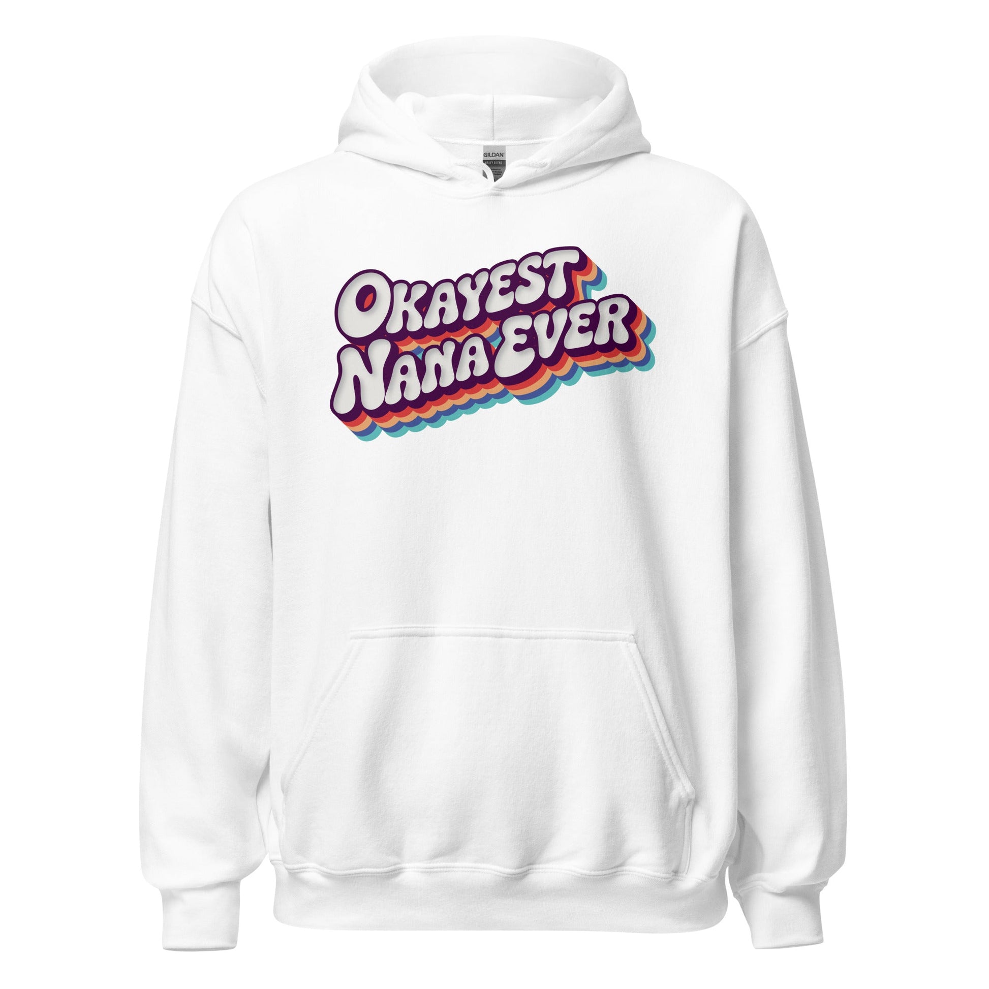 Okayest Nana Ever Retro Typography Hoodie - Inken Image