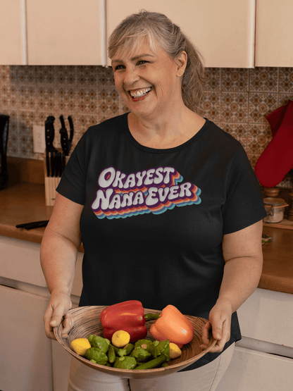 Okayest Nana Ever Retro Typography T-Shirt - Inken Image