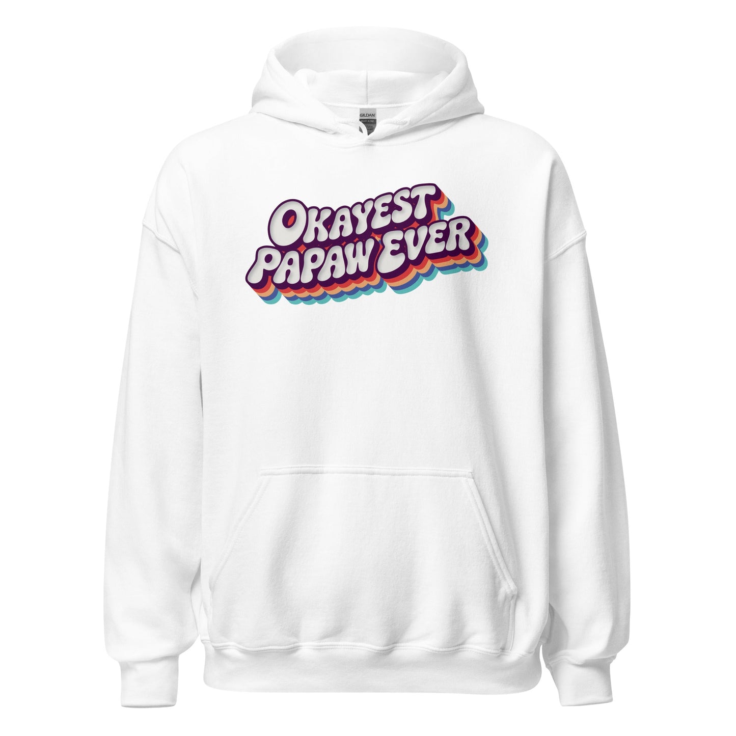 Okayest Papaw Ever Retro Typography Hoodie - Inken Image