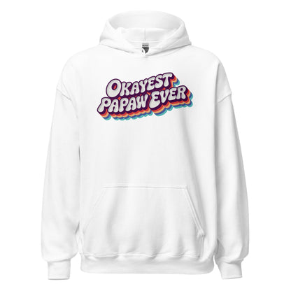 Okayest Papaw Ever Retro Typography Hoodie - Inken Image