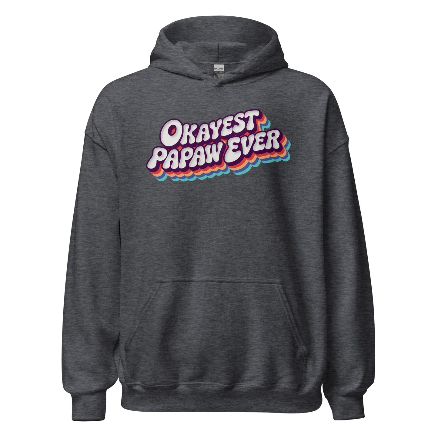 Okayest Papaw Ever Retro Typography Hoodie - Inken Image