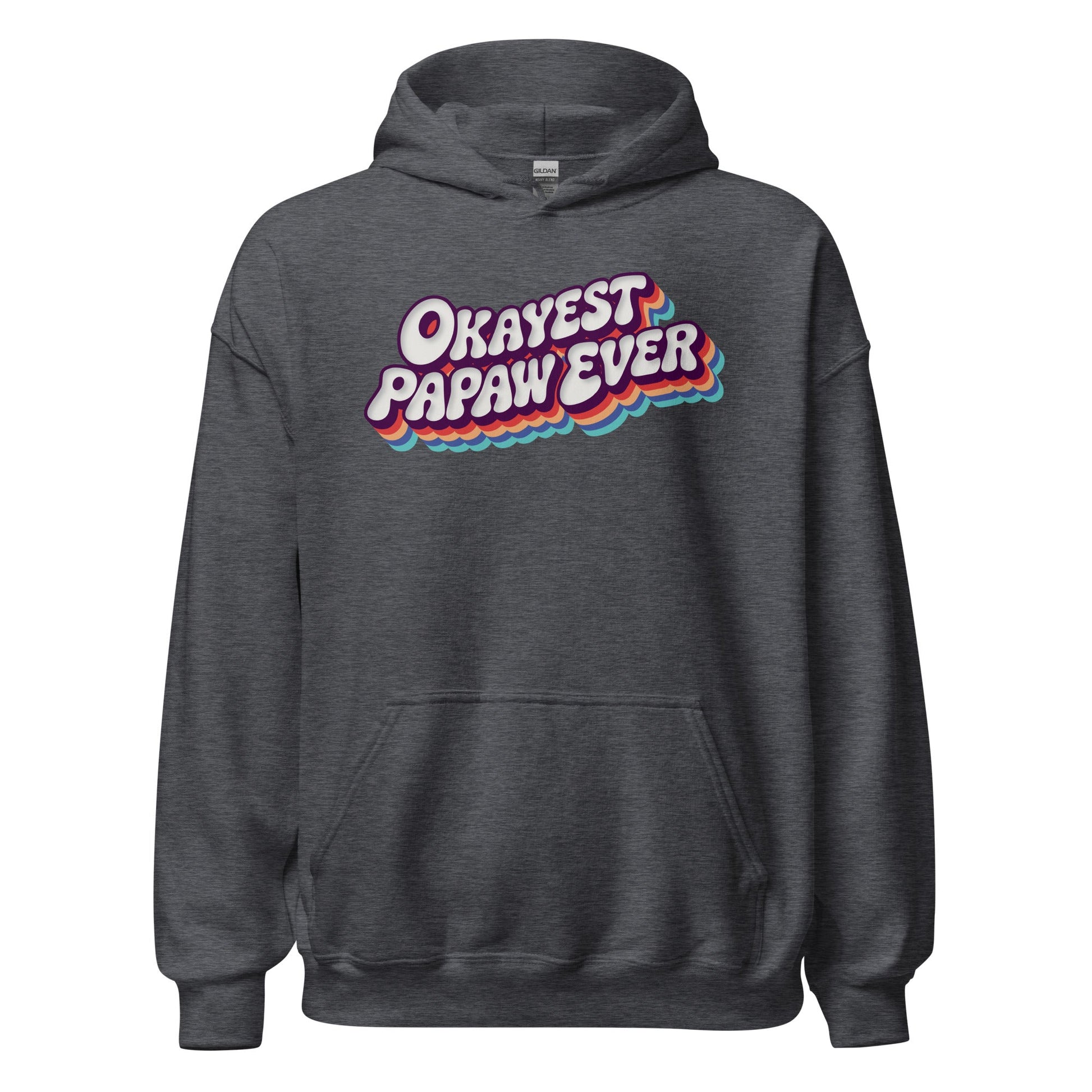 Okayest Papaw Ever Retro Typography Hoodie - Inken Image
