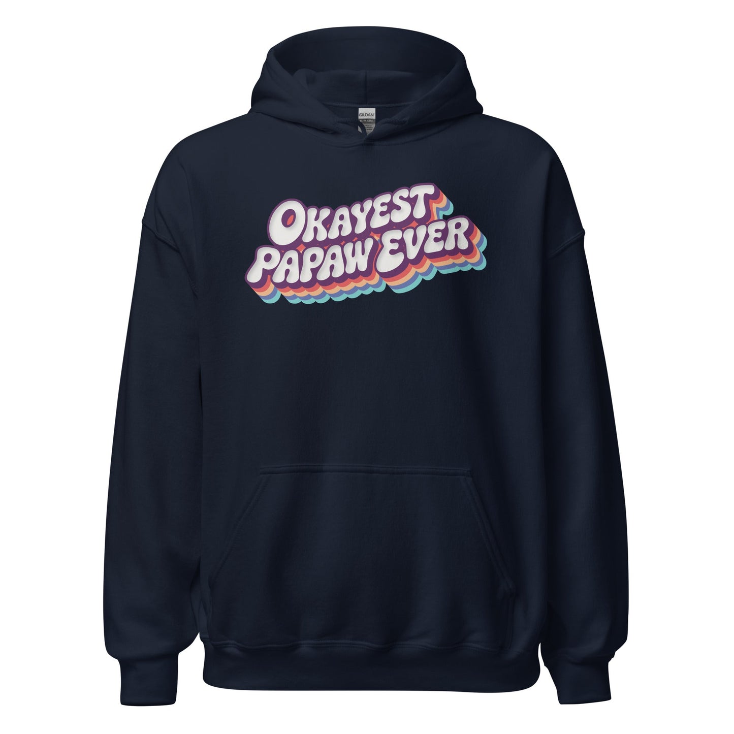 Okayest Papaw Ever Retro Typography Hoodie - Inken Image