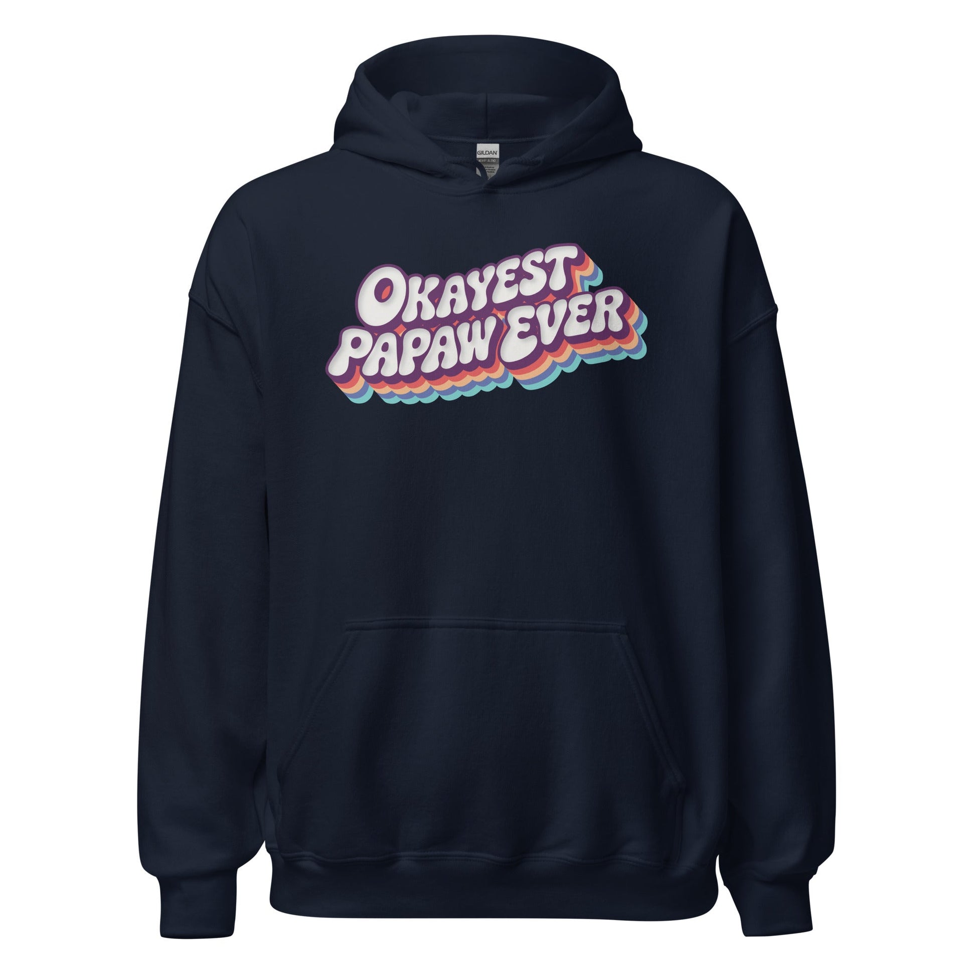 Okayest Papaw Ever Retro Typography Hoodie - Inken Image