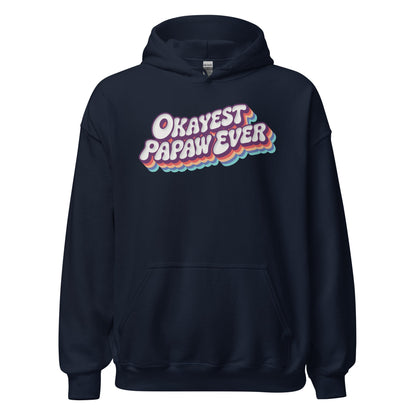 Okayest Papaw Ever Retro Typography Hoodie - Inken Image