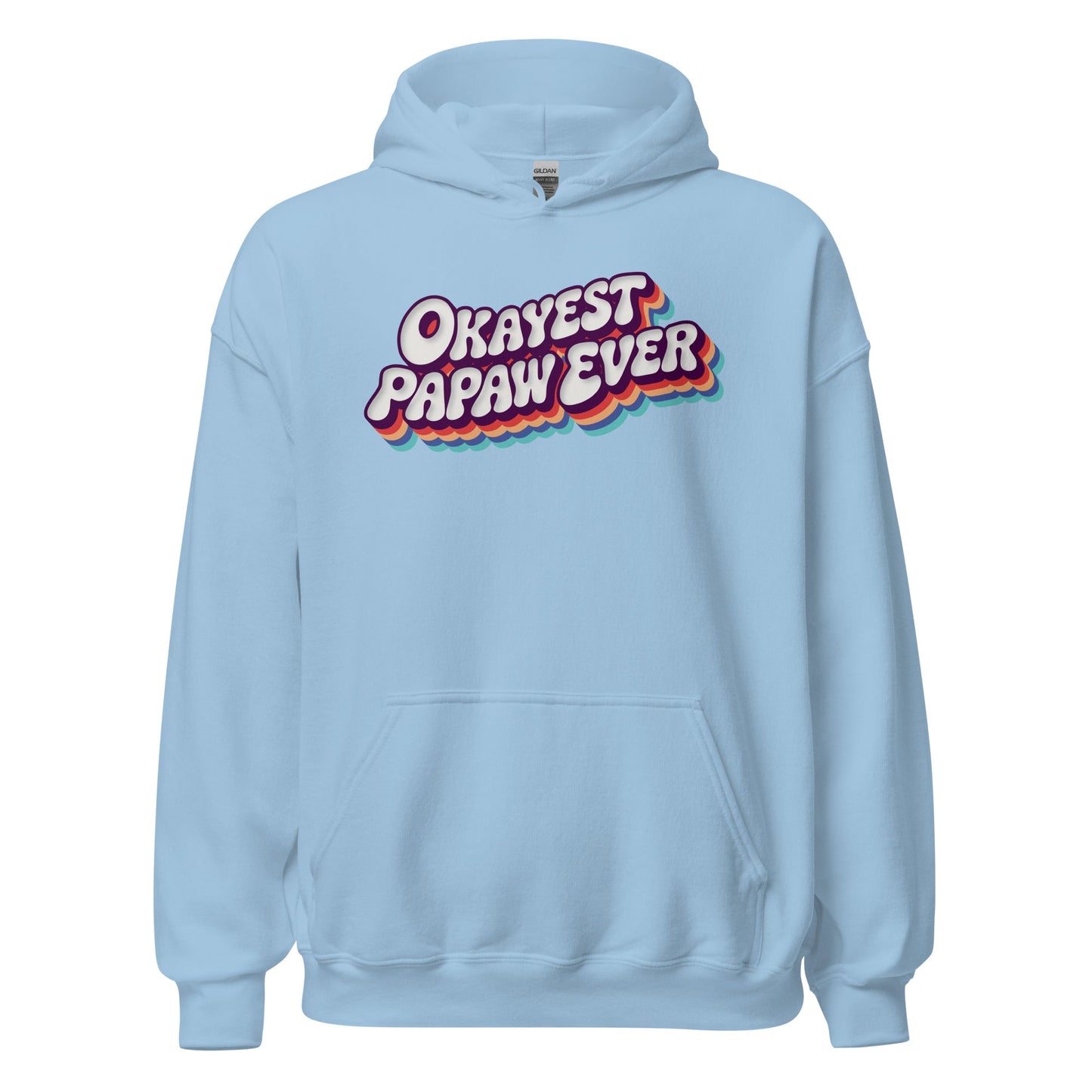 Okayest Papaw Ever Retro Typography Hoodie - Inken Image