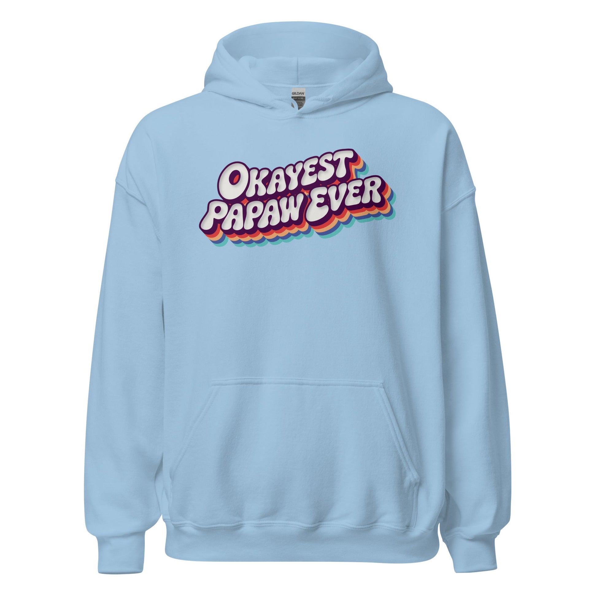 Okayest Papaw Ever Retro Typography Hoodie - Inken Image