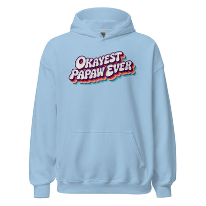 Okayest Papaw Ever Retro Typography Hoodie - Inken Image
