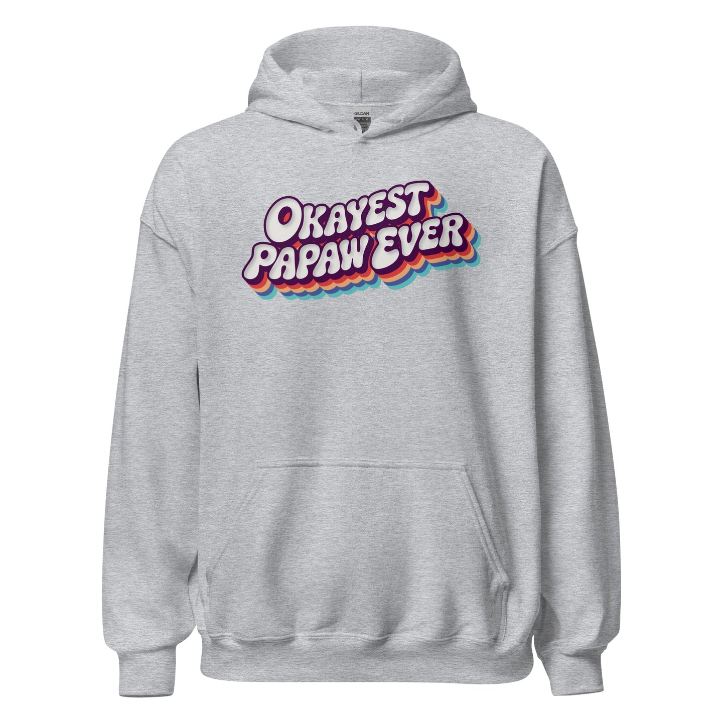 Okayest Papaw Ever Retro Typography Hoodie - Inken Image