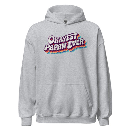 Okayest Papaw Ever Retro Typography Hoodie - Inken Image